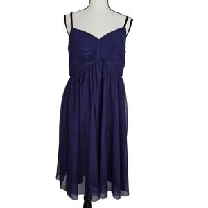 Calvin Klein Purple Sweetheart Neck Medium Formal Cocktail Dress Wedding Guest